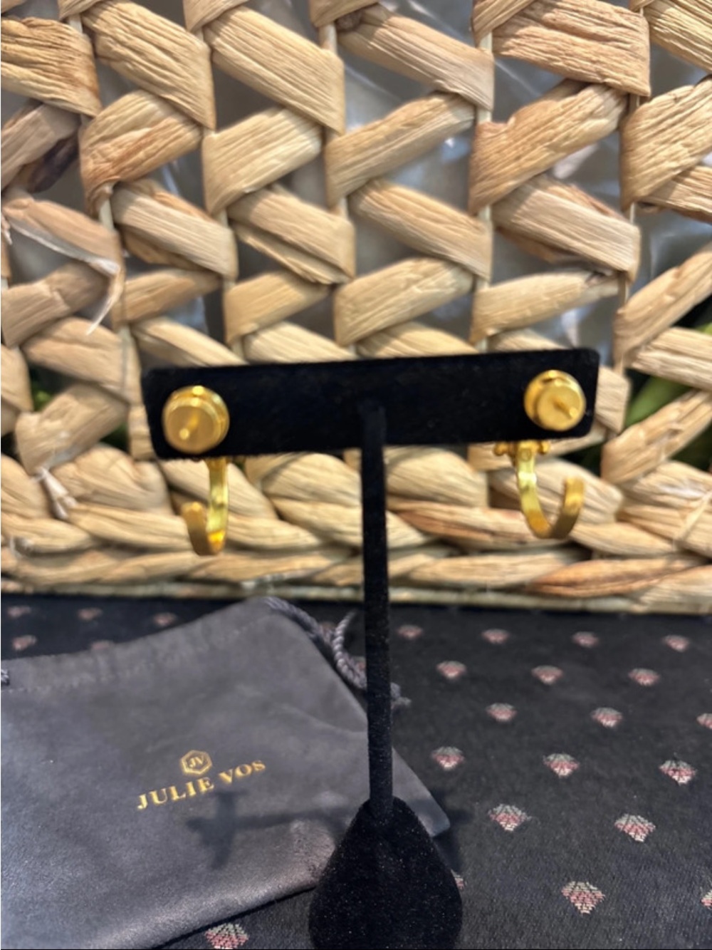 Julie Vos Gold Bee Hoop Earrings - Picture 7 of 7